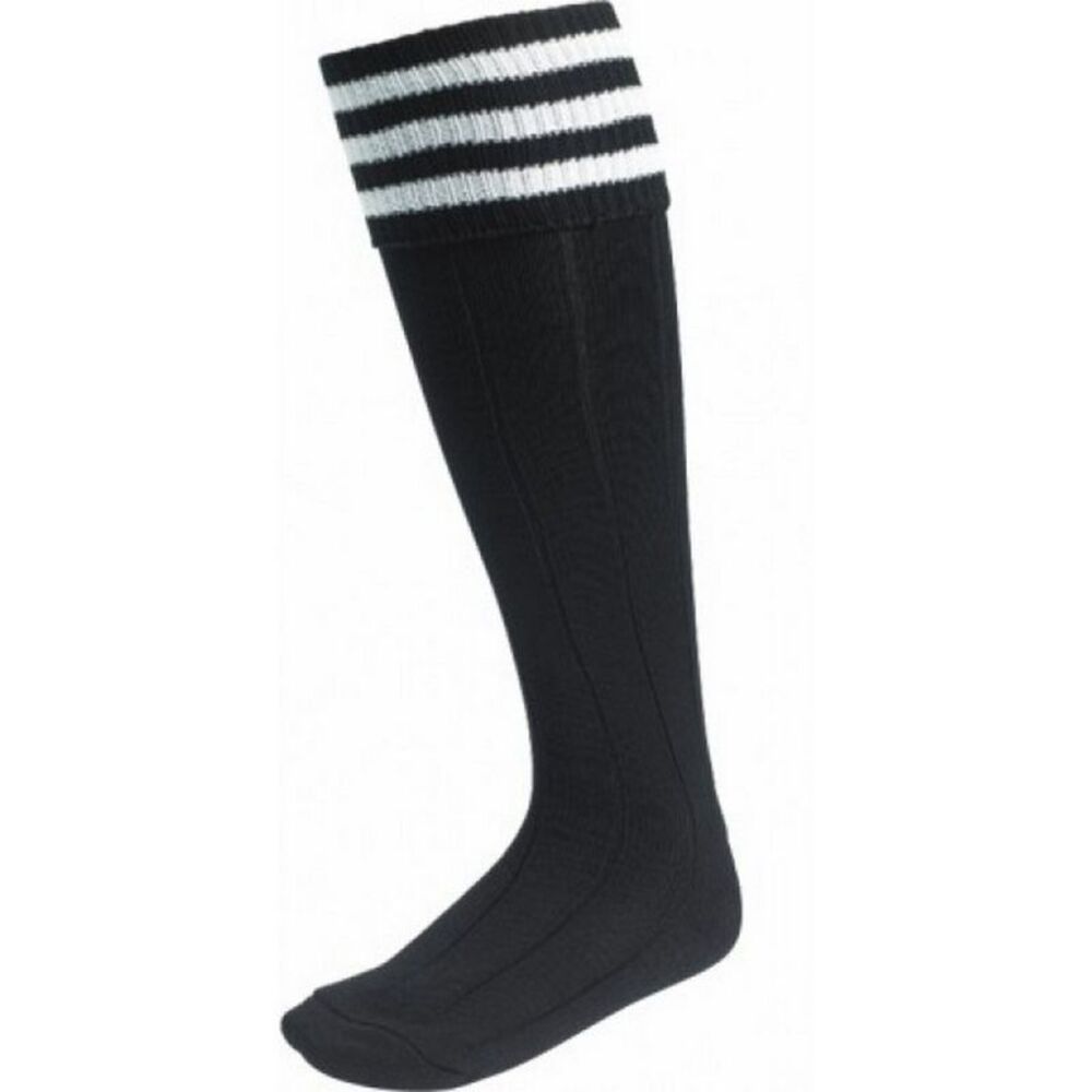Euro Childrens/Kids Stripe Detail Football Socks / Black/White